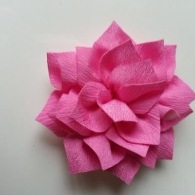 fleur en tissu rose 70mm