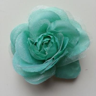 rose  en tissu verte 70mm