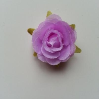 rose en tissu mauve 40mm