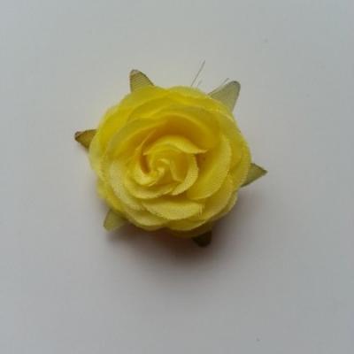 rose en tissu jaune 40mm