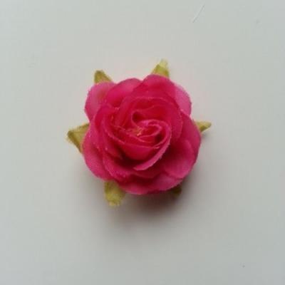 rose en tissu rose fuchsia 40mm