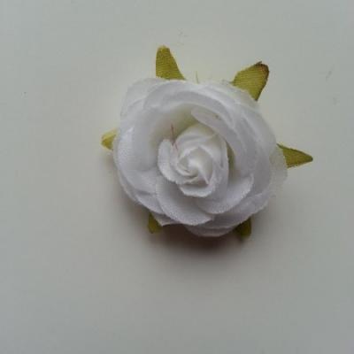 rose en tissu blanc 40mm