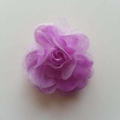 Fleur  en tissu mauve 45mm