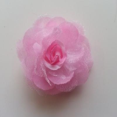 Fleur  en tissu rose 45mm