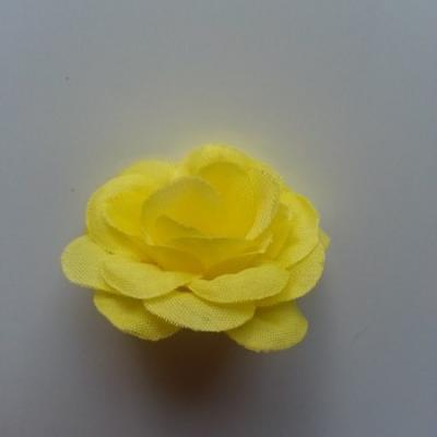 Fleur  artificielle en tissu  40mm jaune