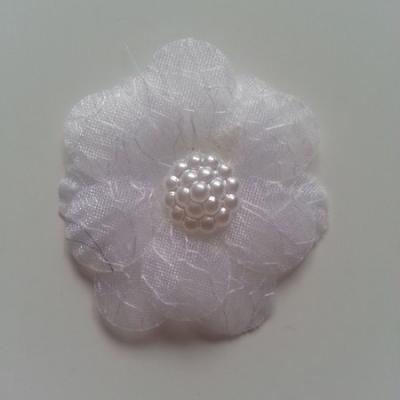 double fleur  voile 45mm blanc