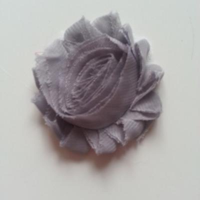 Applique fleur chabby   65mm gris