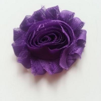 Applique fleur chabby   65mm violet