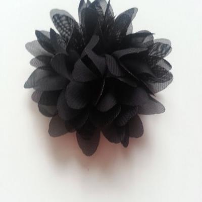 fleur mousseline noir  10cm