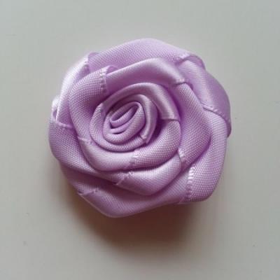 Fleur de satin plate  50mm mauve