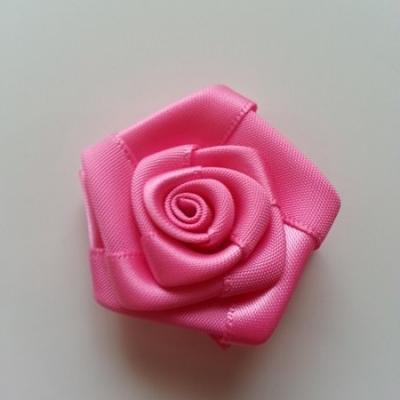 Fleur satin  40mm rose bonbon