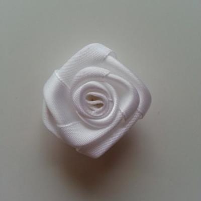 Fleur satin  40mm blanc