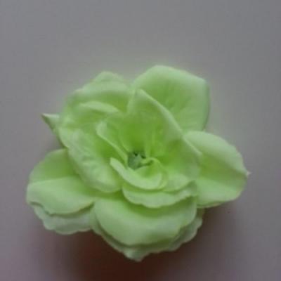 fleur en tissu  70mm verte