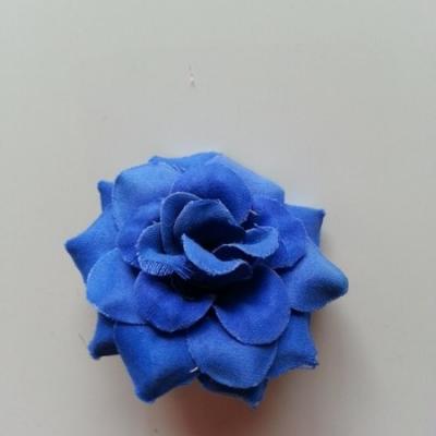 Fleur  en tissu  50mm bleu roi