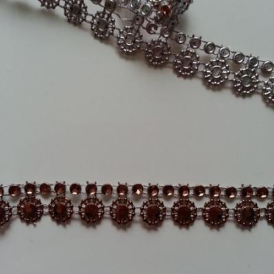 0.5 metre de ruban cabochon marron 13mm