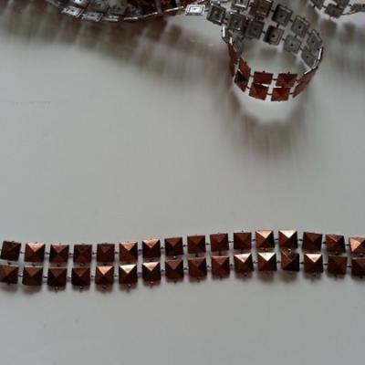 0.5 metre de ruban cabochon marron 10mm