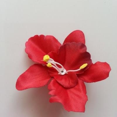 Orchidée  en tissu   70mm rouge