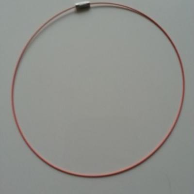 Collier en fil câblé  46cm orange