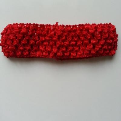 Bandeau crochet extensible rouge
