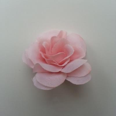 Fleur satin noire et dentelle blanc  5cm