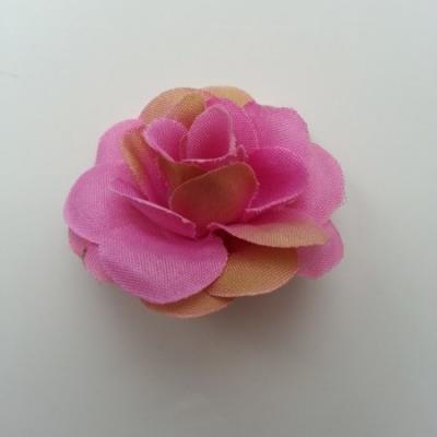 Fleur  artificielle en tissu  40mm rose et beige