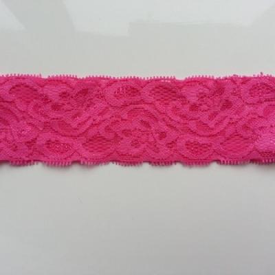 Bandeau dentelle 48mm rose fuchsia