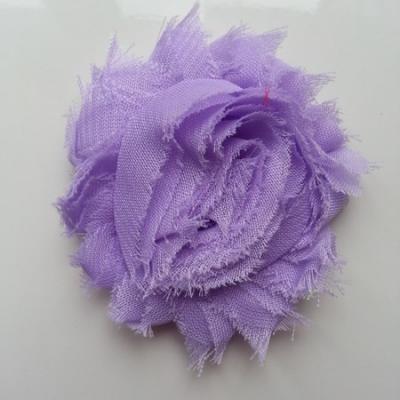 Applique fleur chabby   65mm mauve