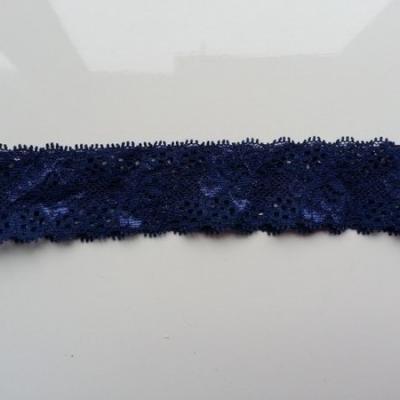 Bandeau dentelle 35mm bleu marine