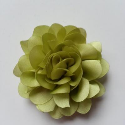 fleur en mousseline de soie 60mm vert