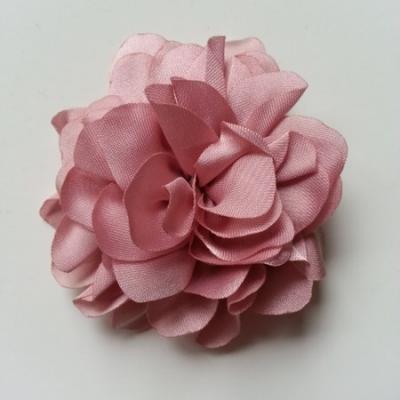 fleur en mousseline de soie 60mm vieux rose