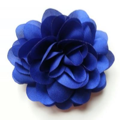 fleur en mousseline de soie 60mm bleu royal