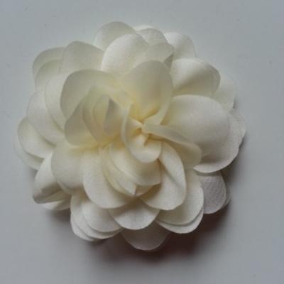fleur en mousseline de soie 60mm ivoire