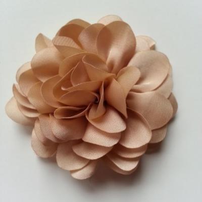 fleur en mousseline de soie 60mm beige