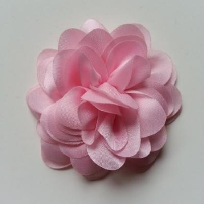 fleur en mousseline de soie 60mm rose