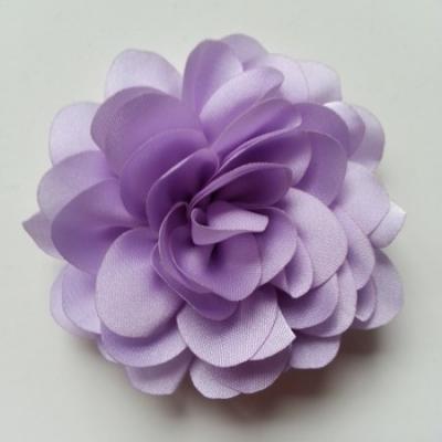 fleur en mousseline de soie 60mm mauve