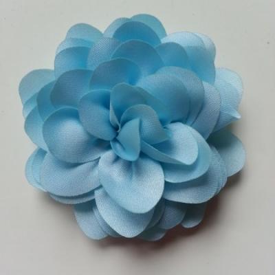 fleur en mousseline de soie 60mm bleu ciel