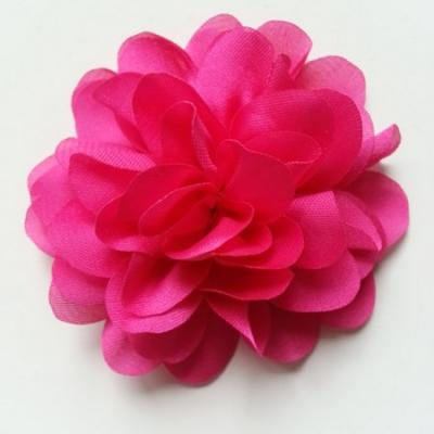 fleur en mousseline de soie 60mm rose fuchsia