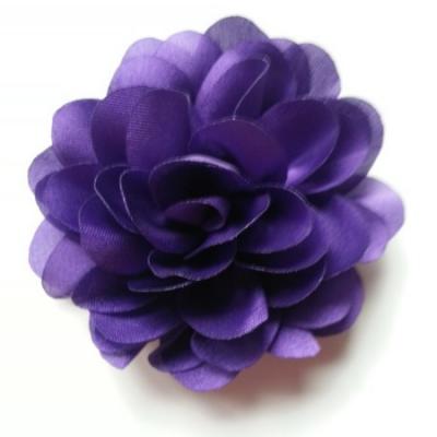 fleur en mousseline de soie 60mm violet