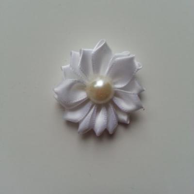 fleur satin demi perle  35mm blanc