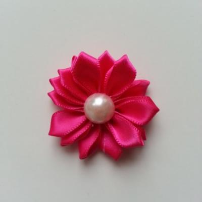 fleur satin demi perle  35mm rose fuchsia