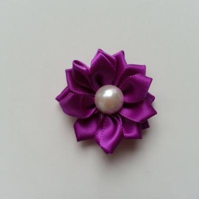 fleur satin demi perle  35mm violet