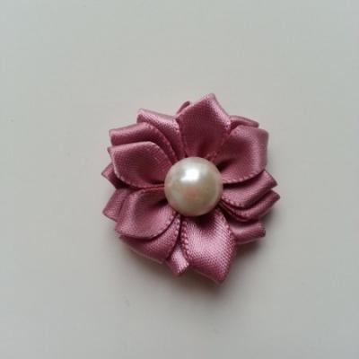 fleur satin demi perle  35mm vieux rose