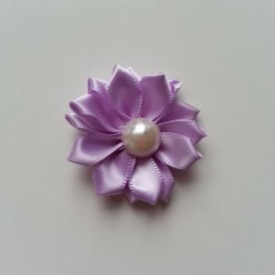 fleur satin demi perle  35mm mauve