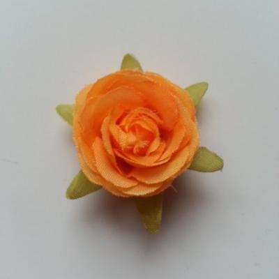 rose en tissu orange 40mm