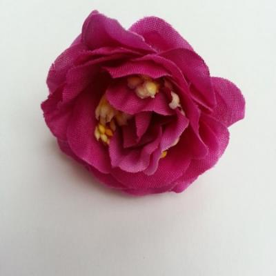 fleur en tissu et pistil prune 50mm