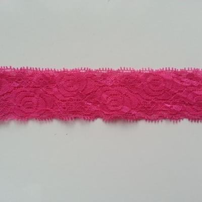 Bandeau dentelle rose fuchsia   40mm