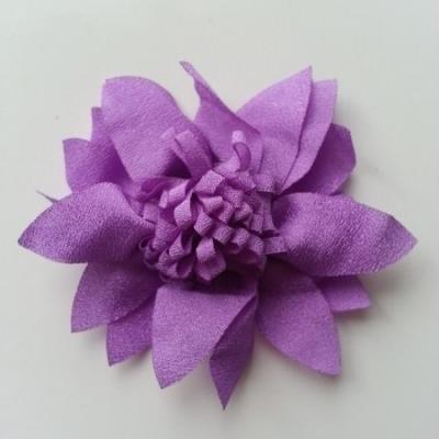 fleur en tissu 70mm violet