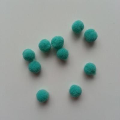 Lot de 10 petits pompons  8mm vert