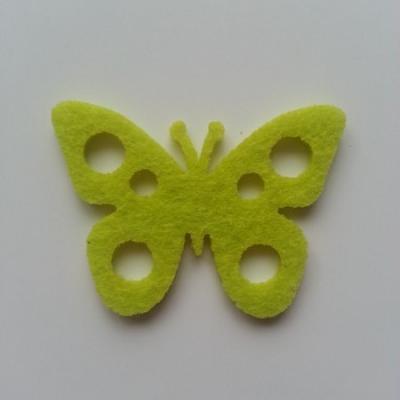 papillon  en feutrine vert 55*40mm