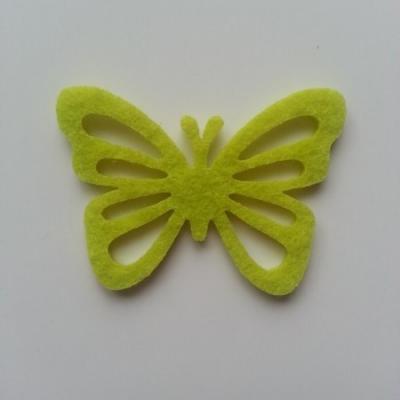 papillon  en feutrine vert 55*40mm